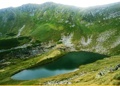 Озеро среди горных вершин: природный мир на фотографии