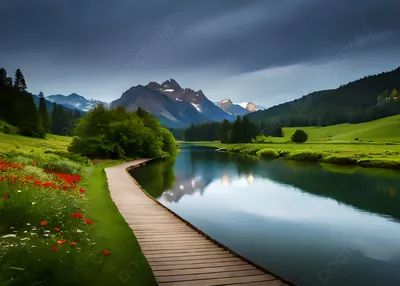Озеро с видом на горы: идеальный кадр для фотографии