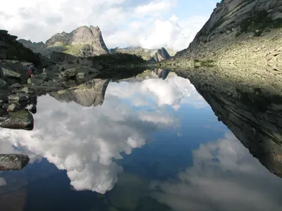 Фотография озера в горах: захватывающий вид на природный ландшафт