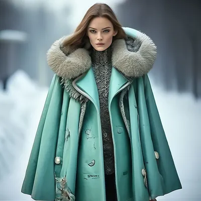 Фотка модного зимнего пальто в высоком разрешении