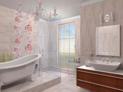 Интересные варианты панелей для ванной комнаты с рисунком