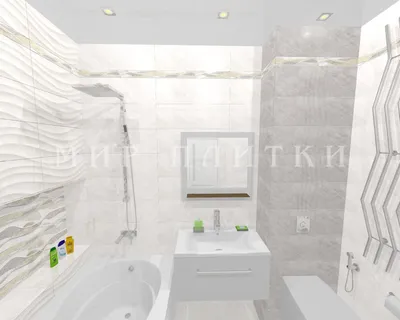Картинка ванной комнаты с рисунком в Full HD