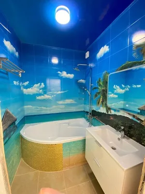 Ванная комната с панно: создайте атмосферу природы
