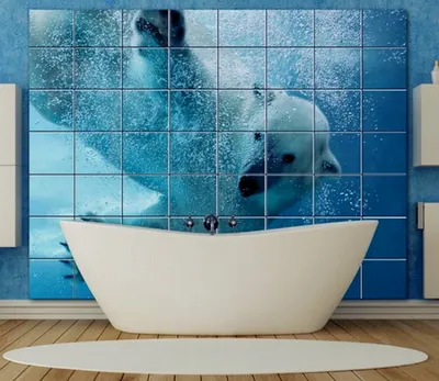 Панно в ванную комнату из плитки: добавьте нотку искусства в свой дом