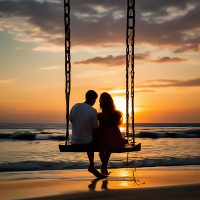 Парень и девушка на пляже: красивые картинки в формате JPG, PNG, WebP