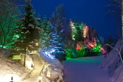 Зимний волшебный пейзаж в Парке Рускеала: Выберите формат и размер