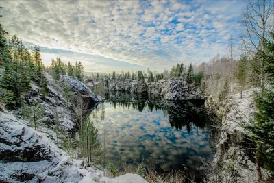 Искусство зимней природы: Фотографии Парка Рускеала в различных форматах