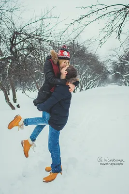 Снежные фантазии: Фотографии пар в зимнем обрамлении