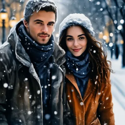 Любовь на снегу: Фотографии пар в разных вариантах
