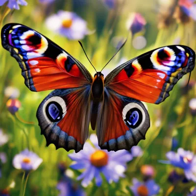 Уникальное изображение павлиний глаз бабочки в формате WebP