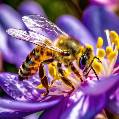 Изображения пчелы с пыльцой