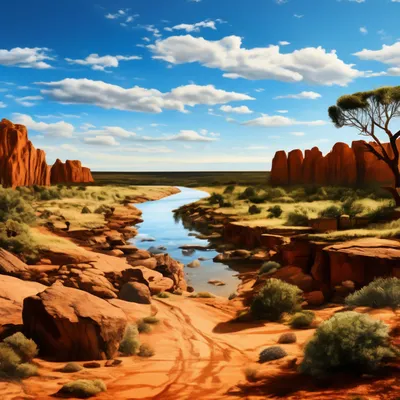 Загадочные виды природы: Фото австралийских пейзажей в 4K качестве.
