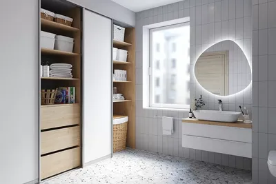 Фото пенала в ванную комнату для дизайна интерьера