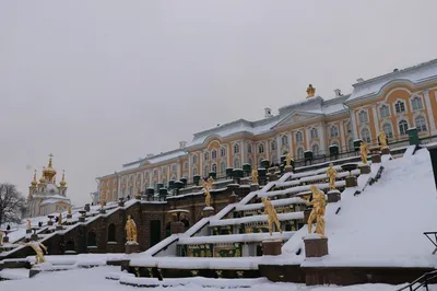 Зимний Петергоф в объективе: Фотографии высокого качества для скачивания