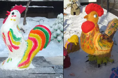 Фотк снежного петуха: Зимний настрой на рабочий стол