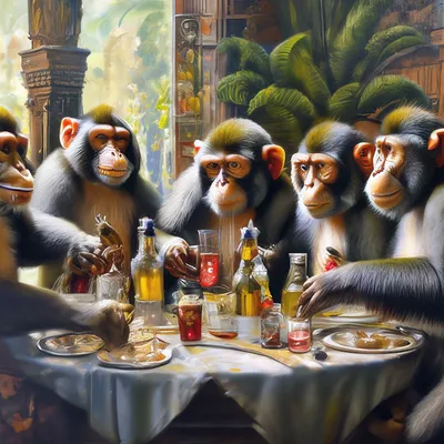 Загадочные обитатели леса: Фото пьяных обезьян