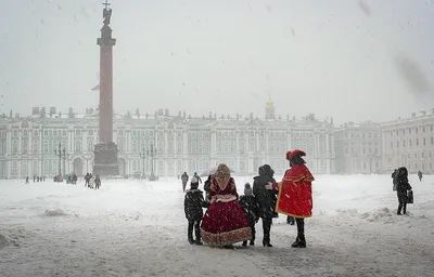 GIF снежных моментов в Санкт-Петербурге