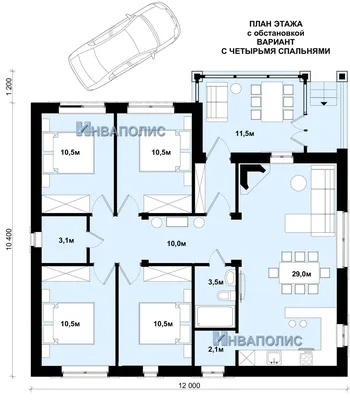 Новый дизайн: Фото планировки дома 12x12