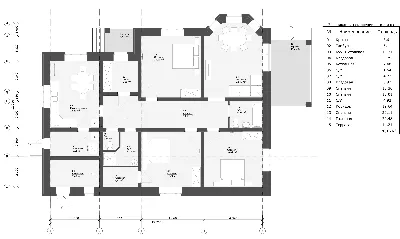 Обои для вашего проекта: Планировка дома 12x12 с тремя спальнями