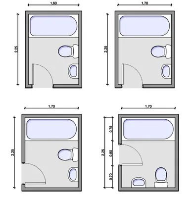Планировка ванных комнат и санузлов в HD качестве