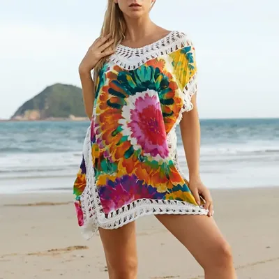 Фото платья для пляжа с геометрическим узором