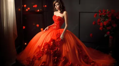 Элегантное изображение платья из роз: выбирайте свой размер