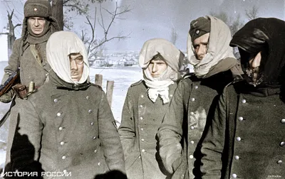 Фотография: Пленные немцы в снежном окове