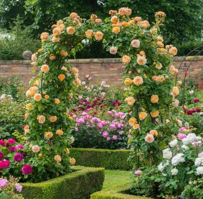 Фотографии плетистых роз в саду для скачивания в формате jpg