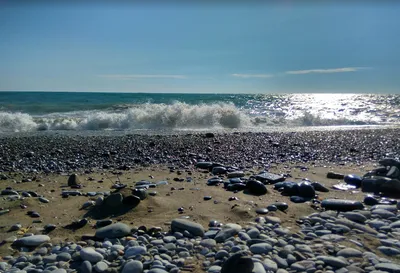 Фото пляжа Дельфин в Лазаревском - скачать бесплатно в хорошем качестве