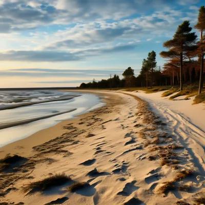 Пляж дюны: место, где сливаются небо и море
