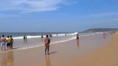 Пляж Калангут на фото: идеальное сочетание песка и воды