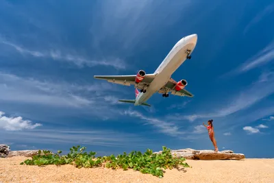 Пляж с самолетами пхукет  фото
