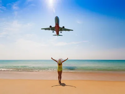 Удивительные изображения пляжа с самолетами в Пхукете: JPG, PNG, WebP форматы