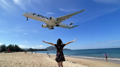 Пляж с самолетами в Пхукете: скачать в 4K разрешении