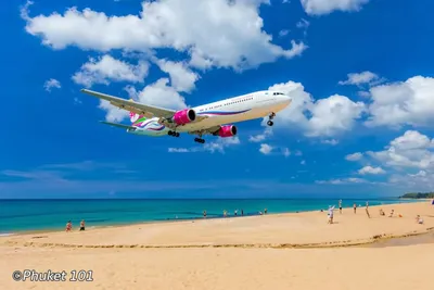 Фото: Пляж с самолетами в Пхукете - магия моря и небесных гигантов.