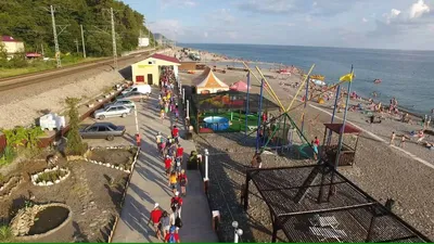 Скачать фото пляжа Солоники в Лазаревском в формате PNG