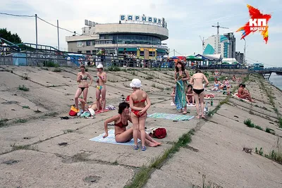 Фотк пляжа водного мира Барнаула