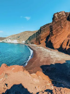 Фото пляжей Санторини для открытки