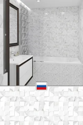 Топ-30 вариантов плитки для маленькой ванной комнаты