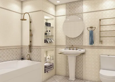 Идеи дизайна маленькой ванной с использованием плитки