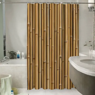 Арт-фото бамбуковой плитки для ванной
