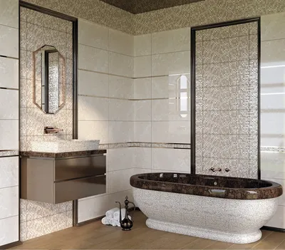 Фото плитки для ванной Cersanit: выбор размера и формата