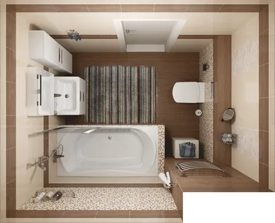 Стильные решения для облицовки ванной плиткой Cersanit