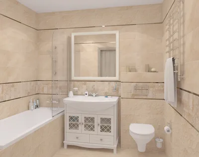 Идеи для дизайна ванной комнаты с плиткой Cersanit
