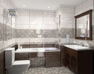 Вдохновляющие фотографии ванной комнаты с плиткой Cersanit