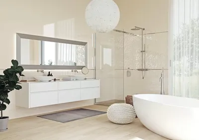 Эксклюзивные варианты облицовки ванной комнаты плиткой Cersanit