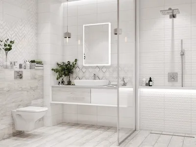 Удивительные фотографии ванной комнаты с плиткой Cersanit
