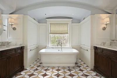 Плитка для ванной на пол: 10 идей для стильного дизайна