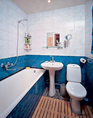 18) Фото плитки для ванной в хрущевке с разными размерами и форматами