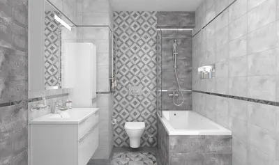 Фото плитки для ванны с геометрическим узором